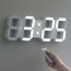 플라이토 코드리스 무선 인테리어 3D LED 벽시계 38cm 화이트(+배터리 3개)