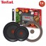 테팔 인덕션 델리커시 티타늄 프라이팬 22cm+28cm+죠르노펠리체 실리콘 멀티 유리 뚜껑 M TFC-ID28SMCM