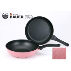 [BAUER PRO GERMANY] 바우어 프로 티타늄+세라믹 5중코팅 후라이팬 2종 세트/28cm 후라이팬, 28cm궁중팬