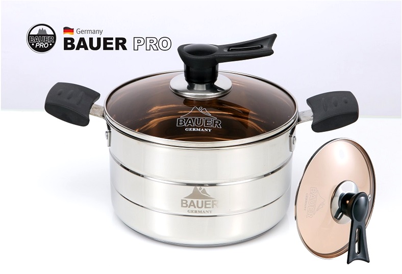[BAUER PRO GERMANY]NEW 독일 바우어 프로 3중바닥 IH 양수냄비 18cm