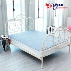 장수돌침대 극세사 온수매트 싱글 그레이