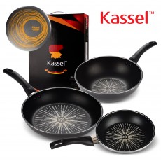 [Kassel ] 카셀 단조형 후라이팬 3종C세트[후20cm +후28cm+궁26cm]