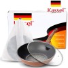 [Kassel ] 카셀 티타늄코팅 실리콘 손잡이 궁중팬 28cm +유리뚜껑
