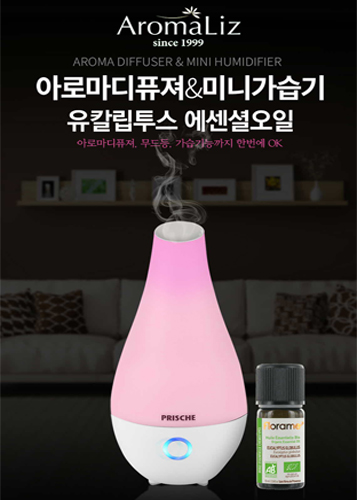 아로마리즈 아로마디퓨져 LED 가습기 PA-A300 + 유칼립투스 오일 10ml