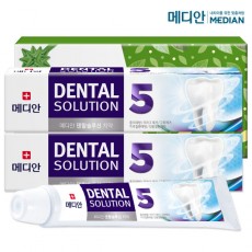 메디안 덴탈솔루션 파이브치약 90g 2P(종이케이스)