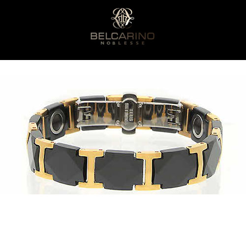 BELCARINO 벨카리노 게르마늄 팔찌 BC7001CGBK 금장