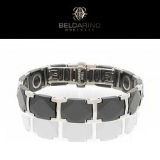 BELCARINO 벨카리노 게르마늄 팔찌 BC7001CSBK 은장
