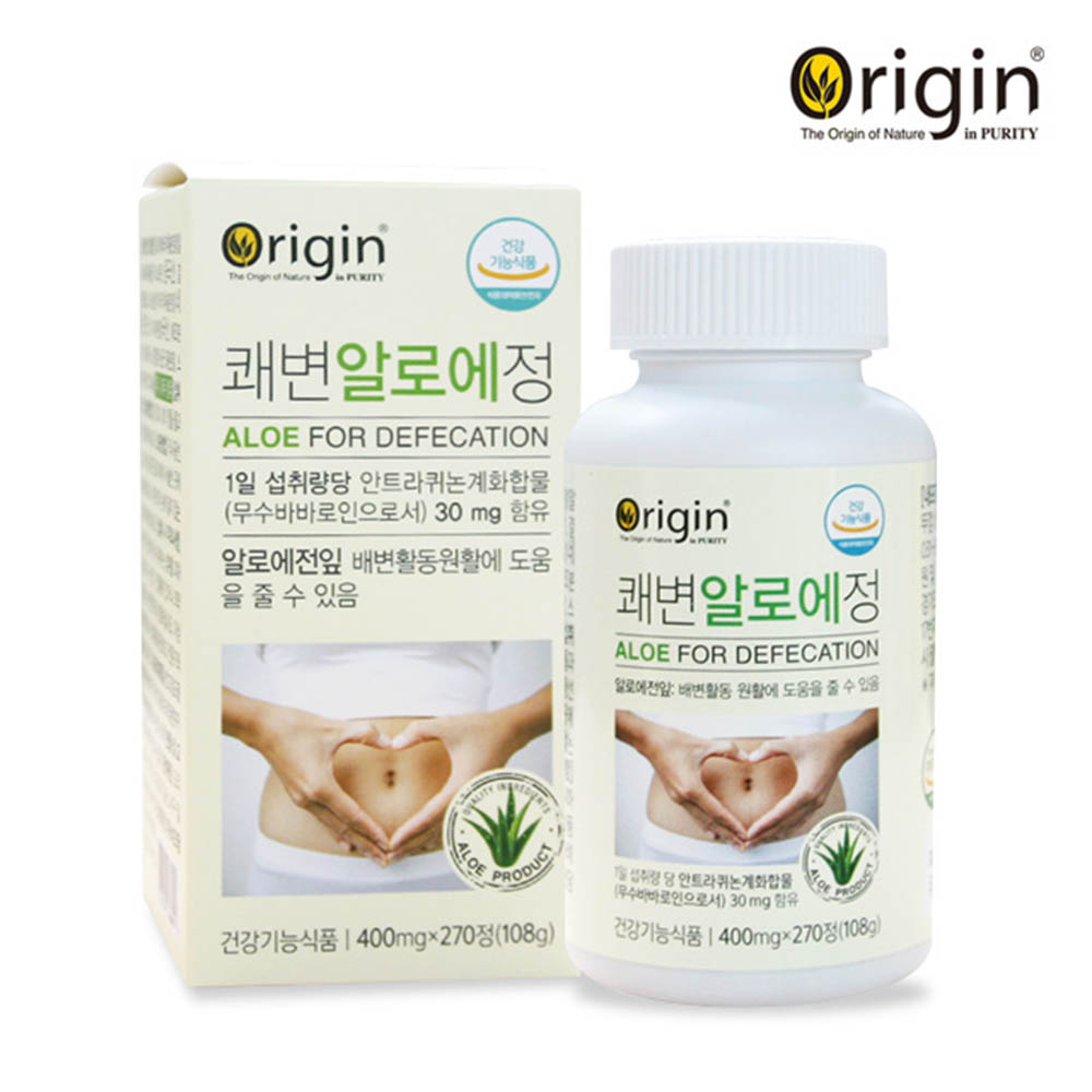 오리진헬스 쾌변 알로에정(400mg*90정)