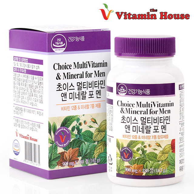 [비타민하우스]초이스 멀티비타민 앤 미네랄 포 맨(900mg*180정)
