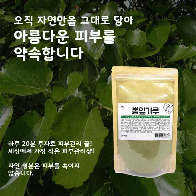 [건이식품]천연곡물팩-뽕잎가루 100g