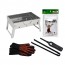 카엔 캠핑 화로대 세트 KSS3004 스테인리스 화로대 대형 +숯집게+착화제12알입 1봉+롱라이터+화염장갑