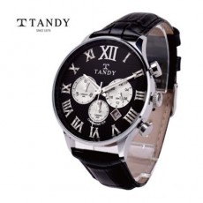 [TANDY]탠디 크로나 크로노 에디션 가죽손목시계 T1870-BK