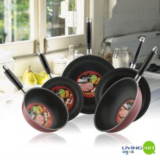 [리빙아트] 홈시스 후라이팬 5종 (애그팬18Cm, 후라이팬26Cm, 후라이팬28cm, 궁중팬20Cm, 궁중팬24Cm), lhs-3005se