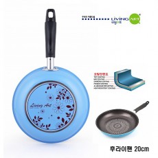 [리빙아트] 플라워 다이아몬드 후라이팬 20cm, lhs-39820e
