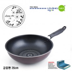 [리빙아트] 플라워 다이아몬드 궁중팬 26cm, lhs-39826w