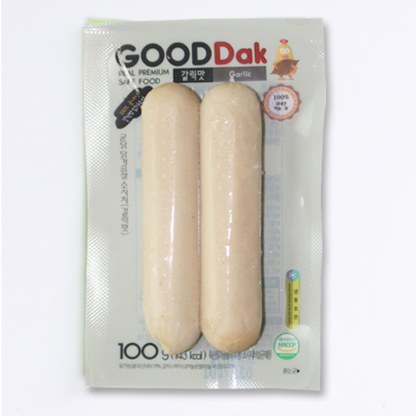 국산닭으로 만든 갈릭맛 닭가슴살소시지 100gx15팩