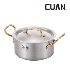 [CUAN] 쿠앤 헤닝골드 통3중 스텐레스 냄비 18양수