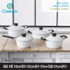 [쿡클린]클래식화이트 세라믹 냄비 4종 (18cm편수+20cm양수+24cm전골+24cm양수)