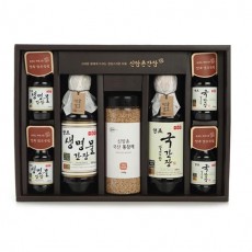 [신앙촌] 명가 1 호 / 생명물간장 500mL×2,생명물간장 120mL×2,깔끔한 국간장 120mL×2,국산 참깨 240g×1