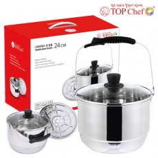 탑셰프 스테인레스 찜들통 24cm