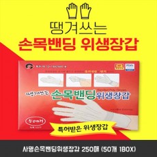 사명손목밴딩위생장갑 2500매 (50개 1BOX)