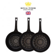 로얄튜더 아소 다이아몬드 팬 3종세트 (후라이팬+궁중팬+그릴팬 28cm)