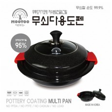 무투 도자기코팅 무쇠 다용도팬 (실리콘손잡이포함) 28cm