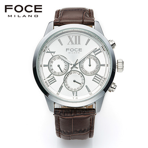 [FOCE]남성 가죽 손목시계 FM7502WR