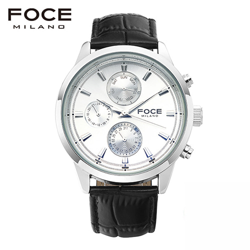 [FOCE]남성 가죽 손목시계 FM7504WH