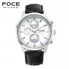 [FOCE]남성 가죽 손목시계 FM7504WH