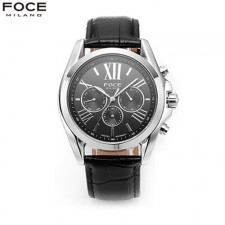 [FOCE]남성 가죽 손목시계 FM7702BK