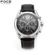 [FOCE]남성 가죽 손목시계 FM7702BK