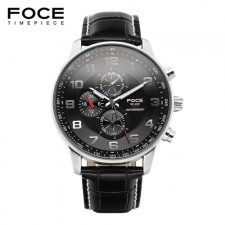 [FOCE]남성 가죽 손목시계 FM6302BK