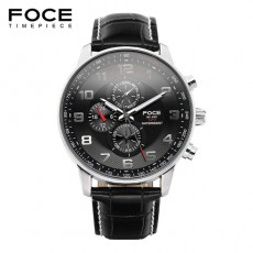 [FOCE]남성 가죽 손목시계 FM6302BK