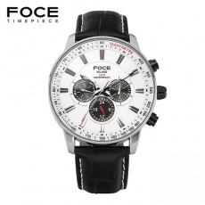 [FOCE]남성 가죽 손목시계 FM6304WH