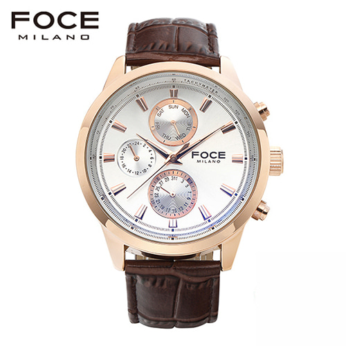 [FOCE]남성 가죽 손목시계 FM7504BR
