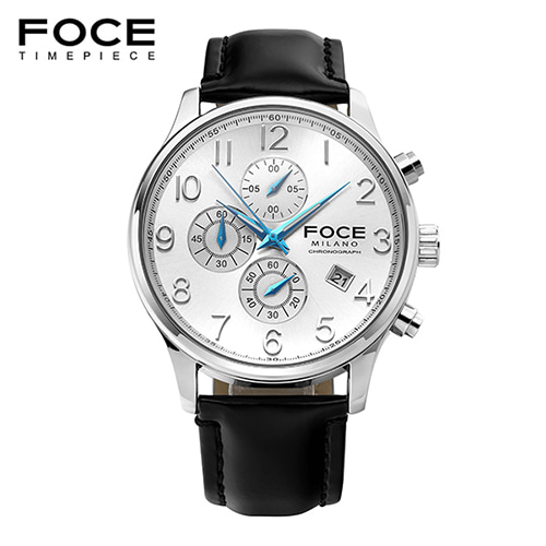 [FOCE]남성 가죽 손목시계 FM7519L-WH