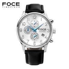 [FOCE]남성 가죽 손목시계 FM7519L-WH