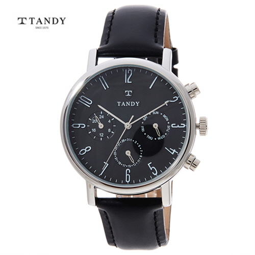 [TANDY]멀티 남성가죽 손목시계 T-1710BK