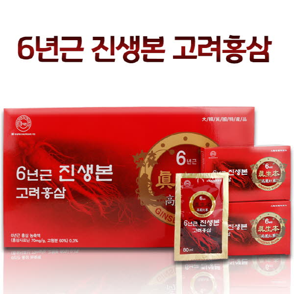 대은바이오 6년근진생본고려홍삼 80ml x 30포
