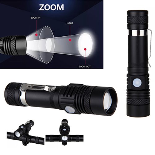 LED 충전식 손전등 후레쉬 자전거 라이트 랜턴 MP518 브라켓포함