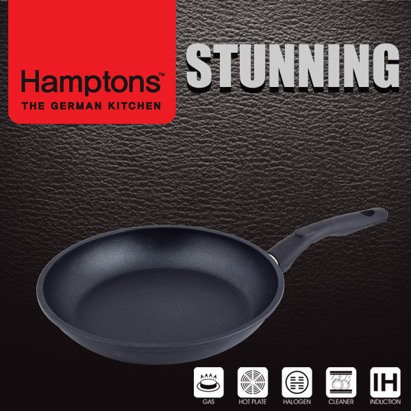 [Hamptons]독일 햄튼 스터닝 다이캐스팅 인덕션 블랙 후라이팬 24cm