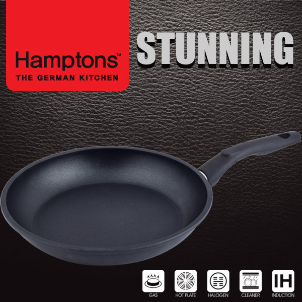 [Hamptons]독일 햄튼 스터닝 다이캐스팅 인덕션 블랙 후라이팬 28cm