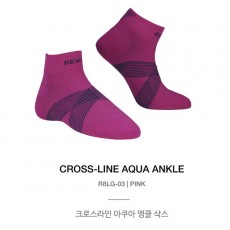 [REXY]렉시 여성 크로스라인 아쿠아 앵클 삭스 24(S) 2족세트