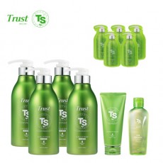[TS샴푸] 트러스트 TS 샴푸 500ml×4개+프리미엄 TS 트리트먼트 200ml+TS 실크 케라틴 헤어 에센스 170ml+프리미엄 샴푸 6ml×5개