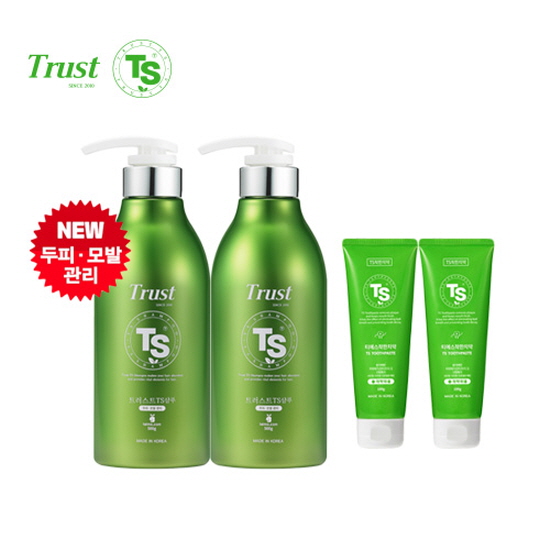 [TS샴푸] 트러스트 TS 샴푸 500ml×2개+TS 착한 치약 100g×2개