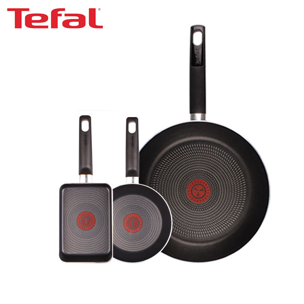 [테팔] 데코레이티브 시리즈 프라이팬 28cm+미니팬 18cm+사각 에그팬 12X18cm TFC-DS8EP18S18