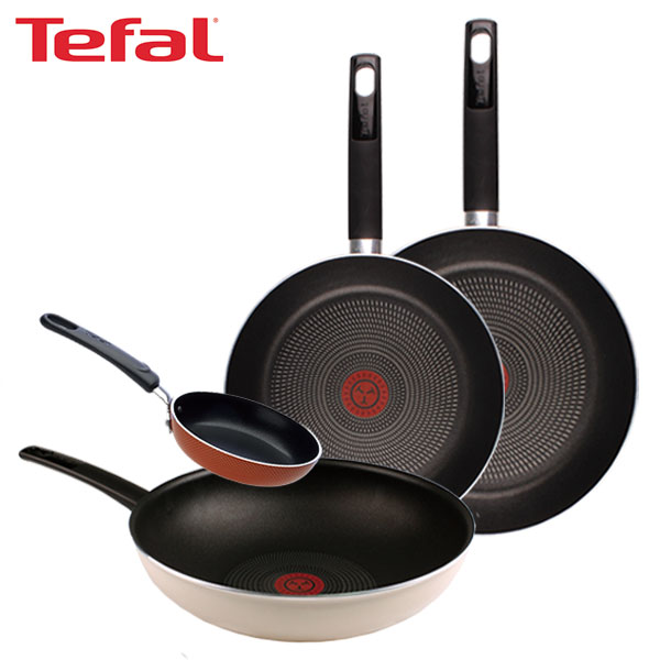 [테팔] 데코레이티브 시리즈 프라이팬 26cm+28cm+멀티팬 28cm+미니팬 12cm TFC-DS68WEP12