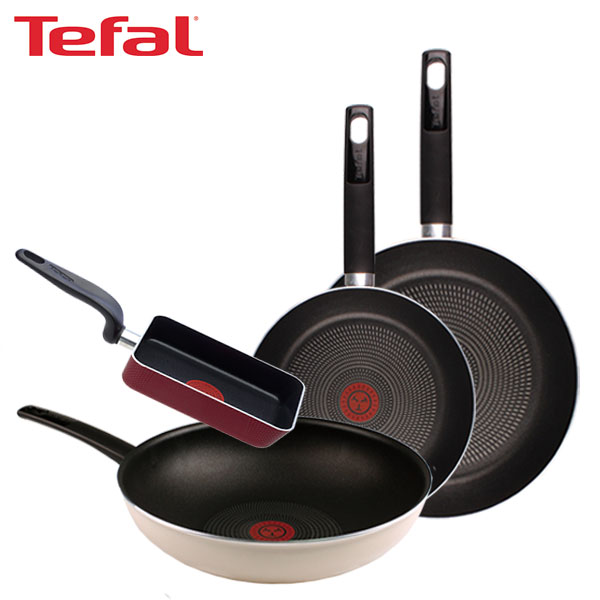 [테팔] 데코레이티브 시리즈 프라이팬 24cm+28cm+멀티팬 28cm+사각 에그팬 12X18cm TFC-DS48WEPS18