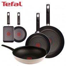 [테팔] 데코레이티브 시리즈 프라이팬 24cm+30cm+멀티팬 28cm+미니팬 18cm+사각 에그팬 12X18cm TFC-DS430WEP18S18